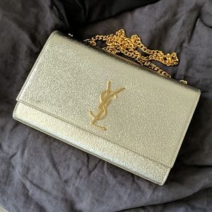 Saint Laurent Medium Kate Shoulder Bag in Gold